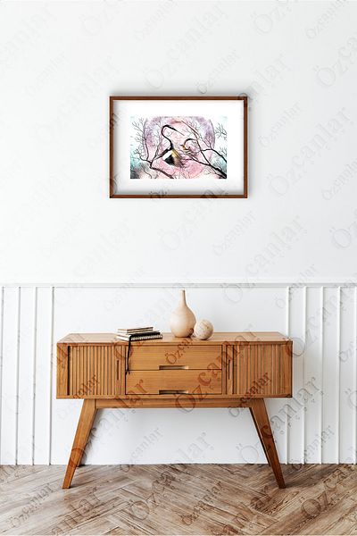 ÖZCANLAR ÇERÇEVE GULTEKIN LINE BIRDS SERIES ДИГИТАЛЕН ПЕЧАТ
