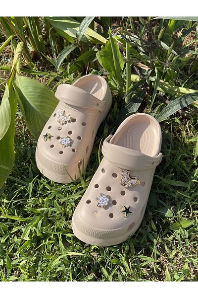 Hızlı Al GIRL'S BUTTERFLY STONE SANDALS CROS SLIPPERS (SIMMLE FIT BIG SIZE 1 PIECE)