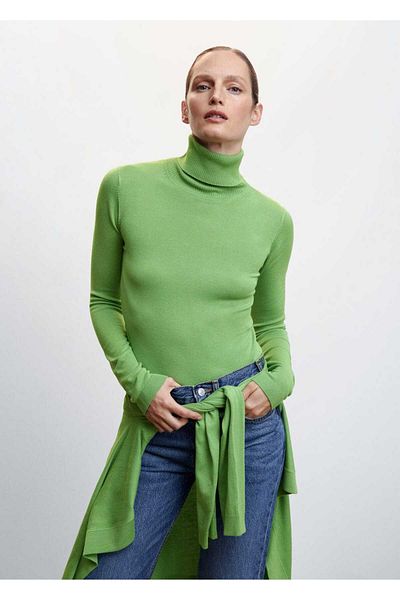 MANGO Woman Pulover de tricotaj cu gât
