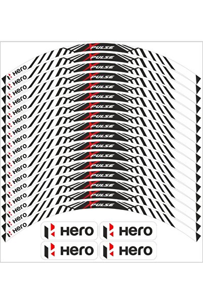 MOTOSEPETİM HERO X PULSE BEYAZ JANT KAPLAMA STİCKER