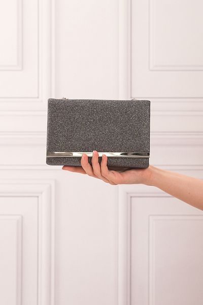 ROZA CANTA Πορτφόλιο γυναικείο βραδινό φόρεμα Platinum Silvery Sand