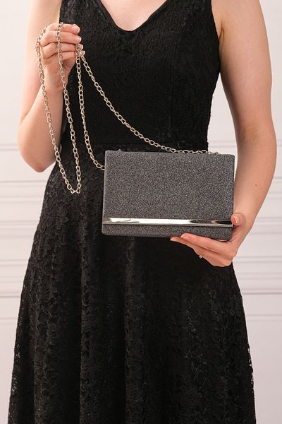 ROZA CANTA Πορτφόλιο γυναικείο βραδινό φόρεμα Platinum Silvery Sand