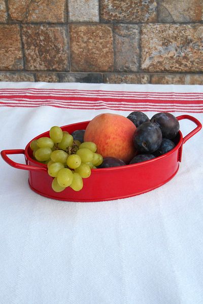 Seltar Home Goods Galvanized Red Presentation Tray 21 cm