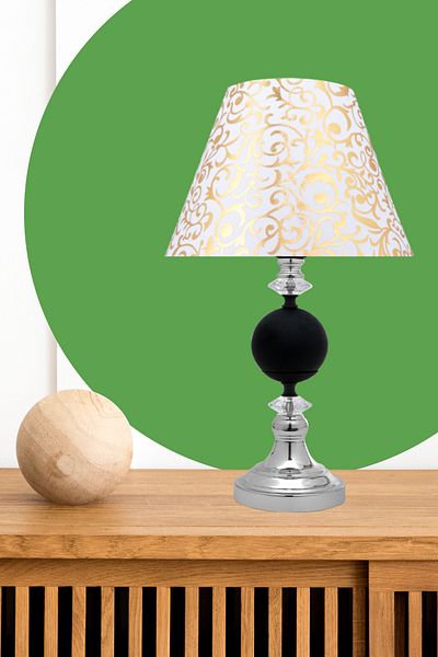 MINIMAL ETICARET VE BILGI TEKNOLOJILERI Omega Silver Black Contrast Lampshade