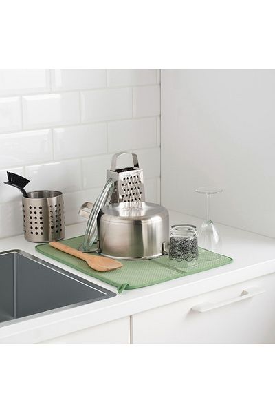 IKEA Dish Pad Length: 44 Cm Ikea Dish Drying Mat Under Drainer Green Polyester