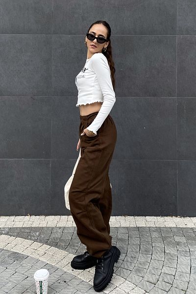 Nazliye Gabardine Parachute Jogger Pants