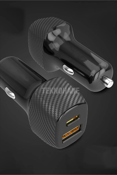 TEKNOHANE 3.0 Qualcomm 2 Usb Hızlı Araç Şarjı Cihazı Çakmaklık 6 Amper