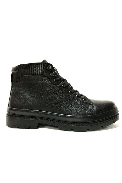Kinetix Black Zippered Lace-up Anatomical Comfort Men's Boots