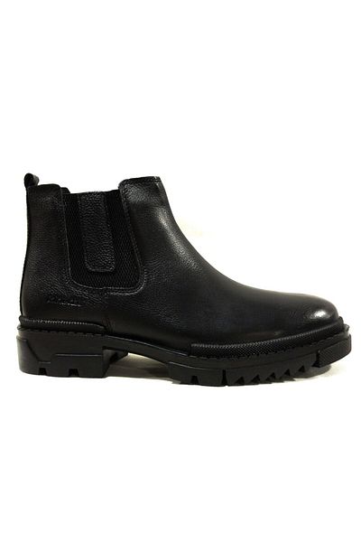 Kinetix Black Elastic Laceless Anatomical Comfort Men's Boots