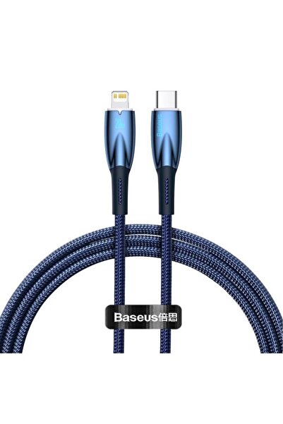 Baseus Glimmer Series 20w 100 Cm Type-c To Lightning Şarj Kablosu Mavi