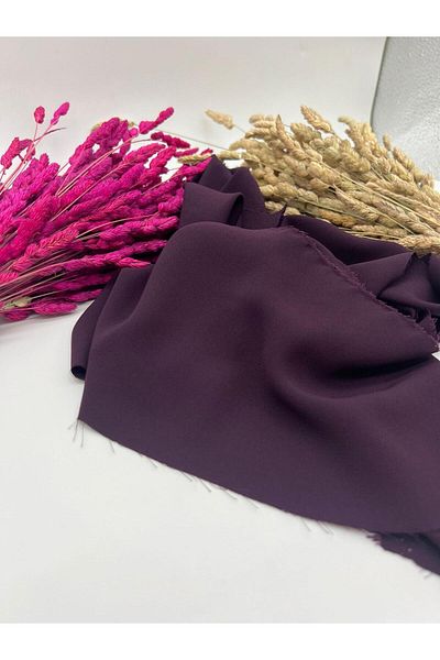 Kumaş Sevdası 150cm Μεταξωτό Μεσίνης Πλάτος - Plum Feracelik