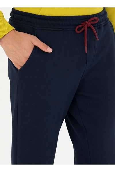 U.S. Polo Assn. ΒΑΣΗ. Polo Assn. Ανδρικά φούτερ με κανονική λεπτή γραμμή Navy Blue, HENBIXSK023