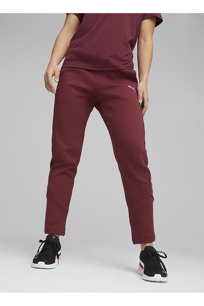 Puma burgundy joggers best sale