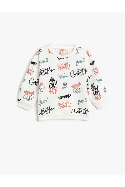 Koton Mikina s potiskem Crew Neck