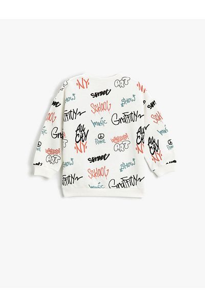 Koton Mikina s potiskem Crew Neck