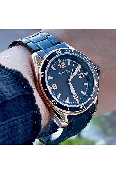 Ferrucci Men's Metal Band Wristwatch