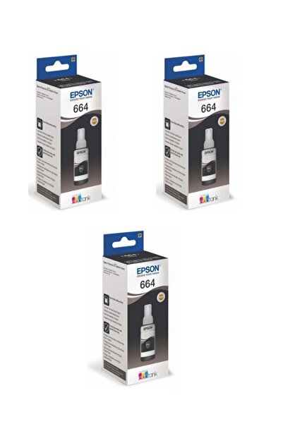 EPSON T664-t6641 L220 Orjinal 3'lü Siyah Mürekkep