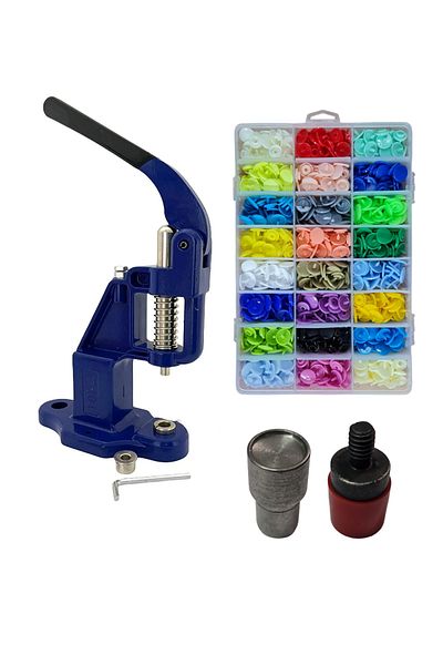 tuhafiyecimiz Tulumba Press and Plastic Snap Set(12mm Plastic T5 Snap Set) Navy Blue Press