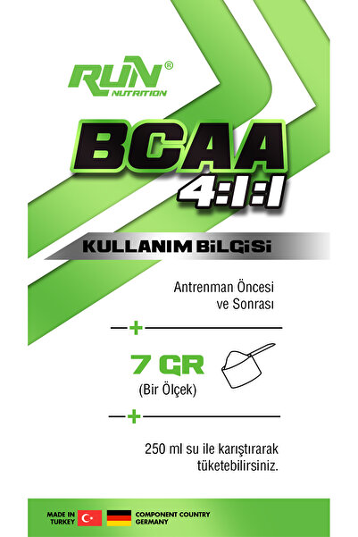 Run Nutrition Bcaa 4.1.1 - Kola Aromalı - 420 gr - 60 Servis