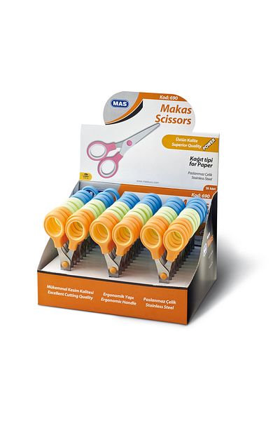 Emre Tuval Mas 690 School Scissors Plastic 1 Piece