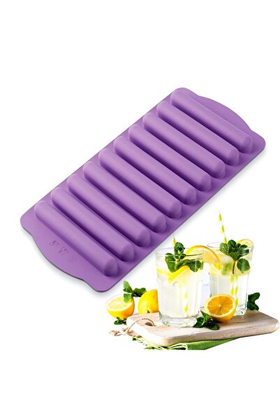 ison Parmak Çikolata Ve Buzluk Kalıbı - Lila 10 Sıralı