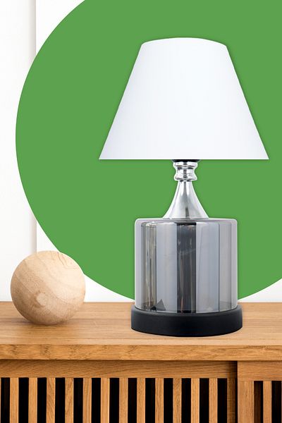 MINIMAL ETICARET VE BILGI TEKNOLOJILERI Lambent Smoked Cone Black Glass Lampshade