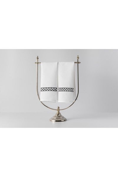Gül Güler Linen Hand Towel - Embroidered Patty