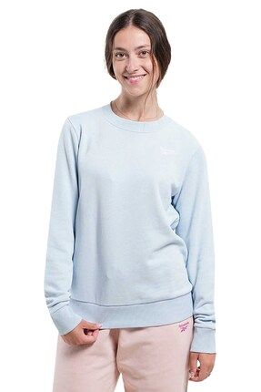Reebok ID SMALL LOGO FREN Mavi Kad n Sweatshirt Fiyat Yorumlar Trendyol