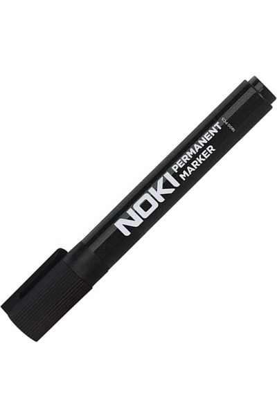 Noki Permanent Marker Cut Point Parcel Pen Black (Pack of 12)