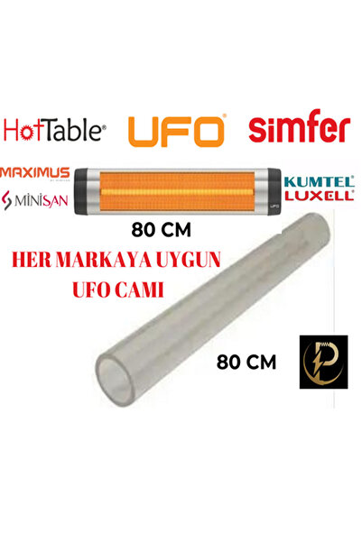 Polat 80 CM INFRARED UFO ISITICI ELEKTRİKLİ SOBA CAMI 23 MM