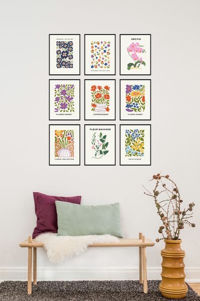 Artavessa 9 Parça Çerçeve Görünümlü Mdf Tablo Seti