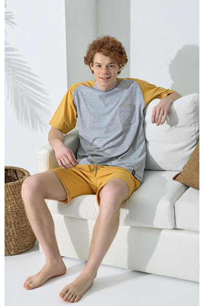 KLY PİJAMA KLY 1000 Sıfır Yaka Spor Şort Pijama Takım