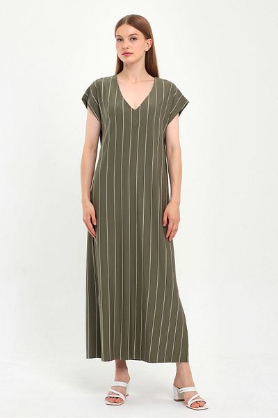ALEXANDERGARDI SLIT V-NECK DRESS (B23-229)