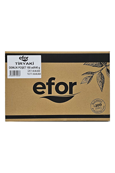 EFOR ÇAY Efor Tiryaki Jumbo Demlik Poşet Çay 40 gr x 150 adet (Dökme Koli)