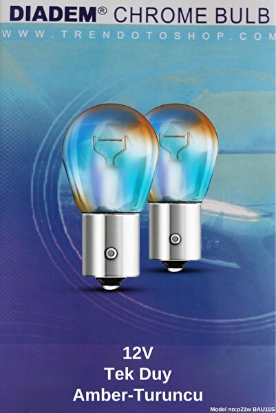 C9 Dıadem 12 Volt Py21w 93 Chrome Desıgn Turuncu amber ışık