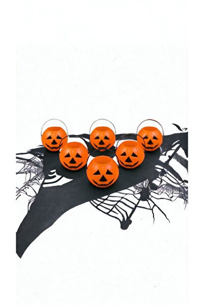 Happyland Halloween 6'lı Balkabağı Mumluk Happy Halloween Mumluk 6 adet