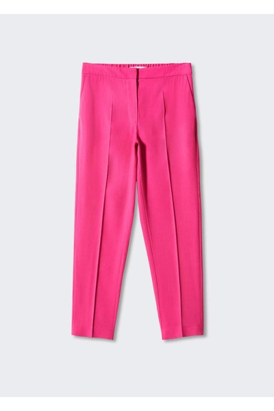 MANGO Woman Düz Kesim Kumaş Pantolon
