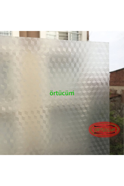 Örtücüm 45 Cm X 1 M Buzlu Desenli Kendinden Yapışkanlı Balkon Kaplama Ev Ofis Bina Duşakabin Cam Folyo Filmi