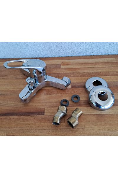 Depolife Bathroom Shower Faucet Mix Hot Cold Bath Fountain Solid Brass Saving Faucet