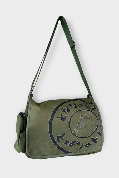 Gofeel Totoro Bag Green Black Color Bag with Large Inner Volume