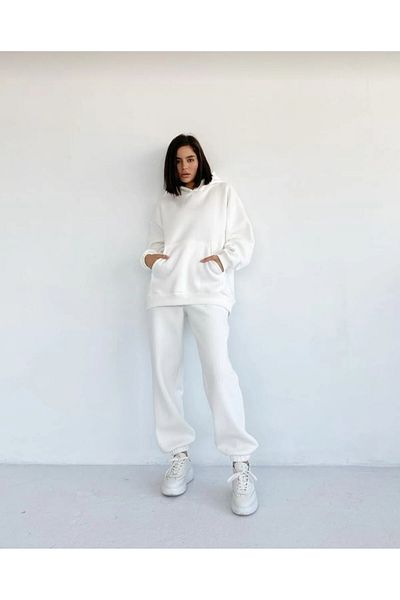 Sky Light Unisex Hooded Double Tracksuit Set