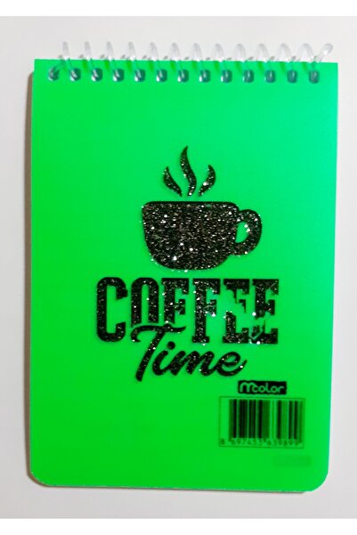 mcolor Blocnotes A6 50 linii, copertă din plastic, spirală, verde