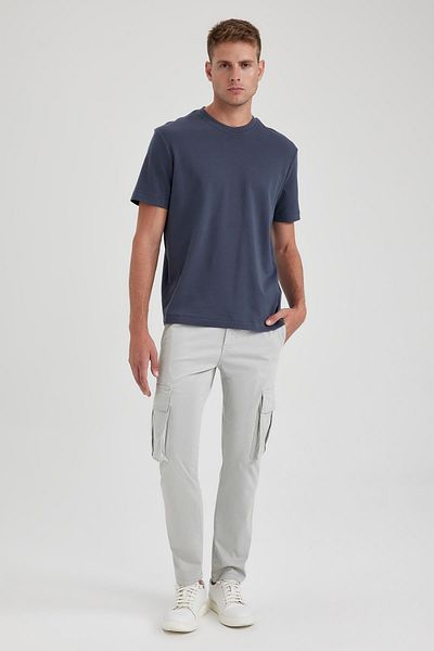 DeFacto Slim Fit Slim Fit Cargo Pocket Gabardine Trousers A4208Ax23Au