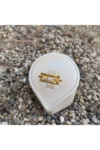 DİLEK KUYUMCULUK Altın kaburga modeli yüzük