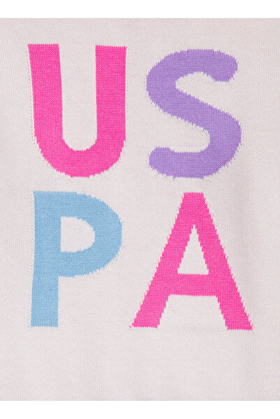 U.S. Polo Assn. U.S. Polo Assn. Bisiklet Yaka Cropped Fit Krem Kadın Kazak CANDY