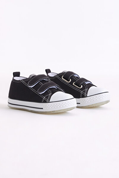 Tonny Black Children's Unisex Black Lighted Velcro Sports Shoes Tb997