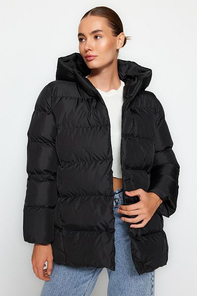 Trendyol Collection Black Hooded Water Repellent Puffer Jacket TWOAW24MO00236