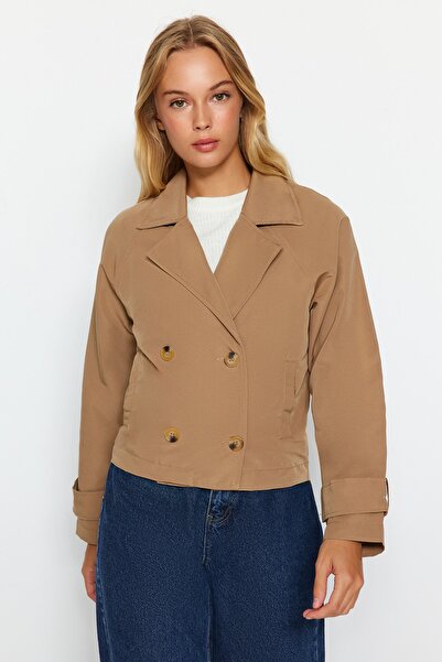 Trendyol Collection Norkový oversize Wide Cut Crop vodoodpudivý trenčkot TWOAW24TR00004