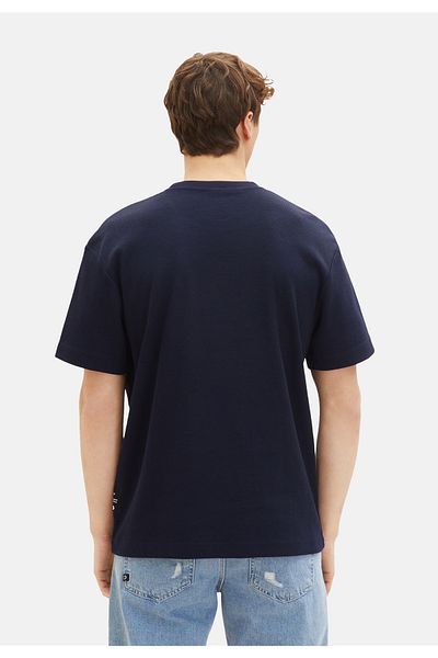 Tom Tailor T-Shirt Kurzarmshirt strukturiert mit Brusttasche