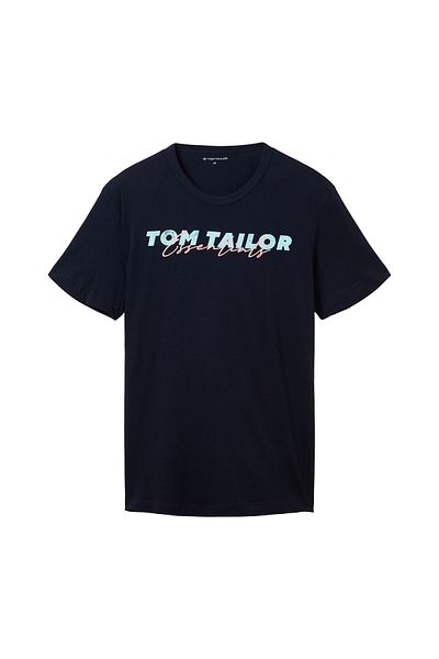 Tom Tailor T-Shirt Kurzarmshirt mit Front-Logo-Print